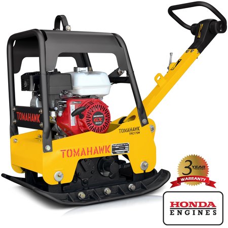 Tomahawk Power 6.5HP Honda Vibratory Reverse Hydraulic Plate Compactor for Soil Gravel TPC170H